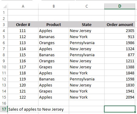 Excel Array Formulas 1_order table